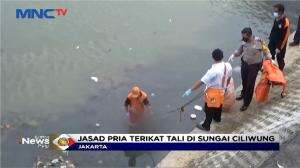Ditemukan Jasad Terikat Tali Di Sungai Ciliwung