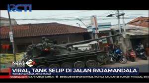 Viral, Kecelakaan Tank Di Jalan Raya