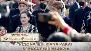 Pesona Ibu Iriana Pakai Kebaya Bludru Jawa
