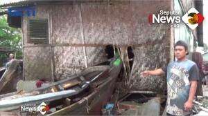 Perkampungan Nelayan Di Deliserdang Dihantam Gelombang Pasang