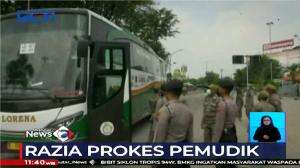 Tim Satgas Awasi Penumpang Turun Bus