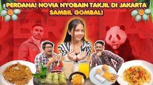 Perdana! Novia Nyobain Takjil Di Jakarta Sambil Gombal!