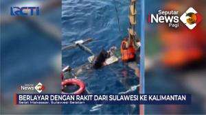 Pria Terombang-Ambing di Laut Selat Makassar