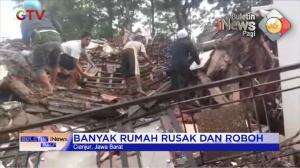 Banyak Rumah Warga Ambruk Akibat Gempa