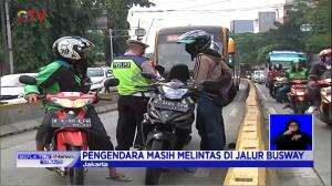 Hari Kedua Ganjil Genap, Puluhan Pemotor Masih Kena Razia