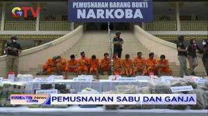 Narkoba Senilai Milyaran Rupiah Dimusnahkan, Para Tersangka Dihadirkan