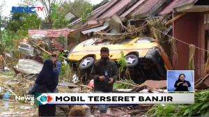 Mobil Terseret Banjir Bandang di Medan, Sumatera Utara