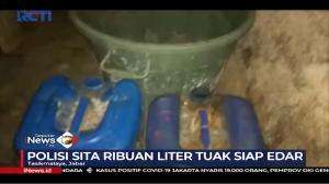 Polisi Gerebek Dua Gudang Miras di Tasikmalaya