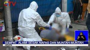 Seorang Pengendara Motor Ambruk di Trotoar, Warga Sekitar Segera Sterilkan Lokasi