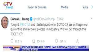 Presiden Amerika Serikat Donald Trump dan Istrinya Positif COVID-19