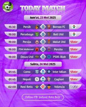 Jadwal Bola hari ini 💯