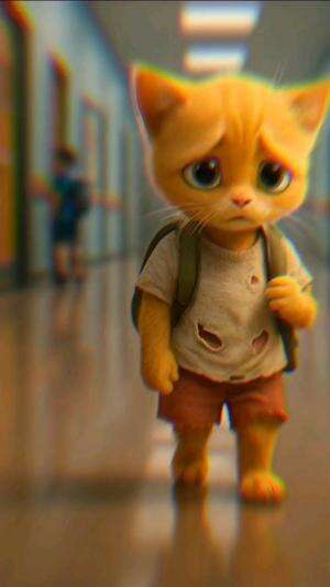 Anak kucing miskin yang terhina #anakkucing  #sekolah #shortplus 