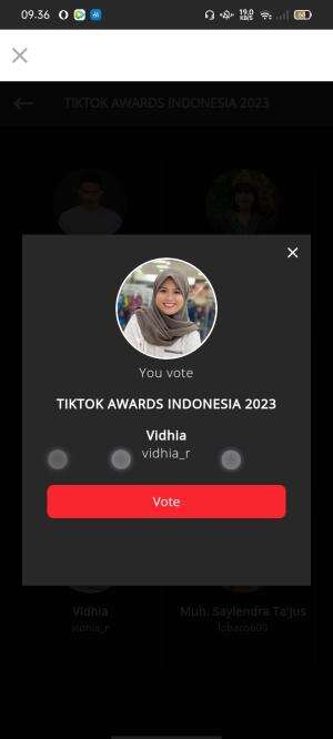 VOTE hari ini