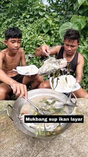 Mukbang sup ikan layar #Mukbang