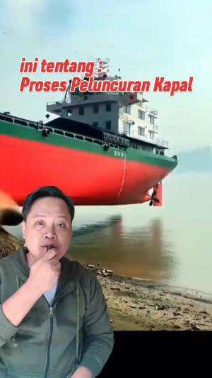 proses peluncuran kapal untuk pertama kalinya #kapallaut #edukasi #faktamenarik 
