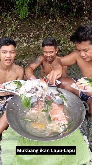 Mukbang ikan Lapu-Lapu  #Mukbang  #pindangikanmas 