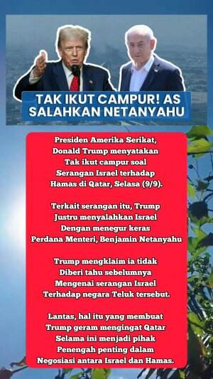 Angkat Tangan! Trump Salahkan Israel Picu Perang Besar dengan Qatar, Kecam Sikap PM Netanyahu #viral #beritaviral #berita #beritaupdate #ber