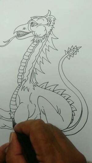 Cara Menggambar Monster Jatayu 