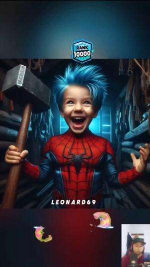 Little Spiderman and his hammer #marvel #brawlstars #shorts 