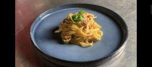 Spaghetti Carbonara modified to suit the available ingredients by Marcel~