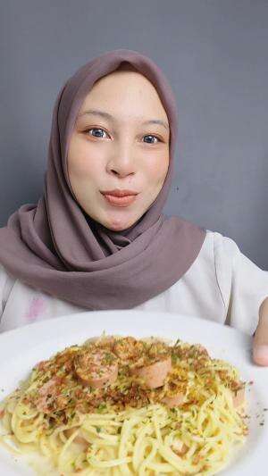 mukbang spaghetti 😍😍✨ #mukbang #kuliner 