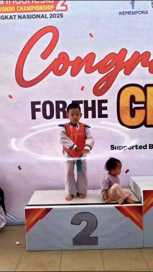 Akhirnya hari yang ditunggu tiba juga! Udah bisa gantiin Joe Taslim nih #Taekwondo #dailyvlog #atlit #CeritaAnak #Sankanesta