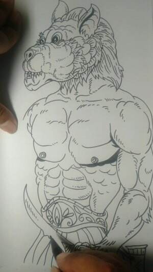 Yuk Belajar Menggambar Monster Gladiator Beruang Guys 