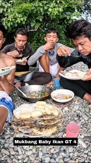 Mukbang Baby Ikan GT #Mukbang  #MASAKIKANTONGKOLDENGANBUMBUCABEMERAH 