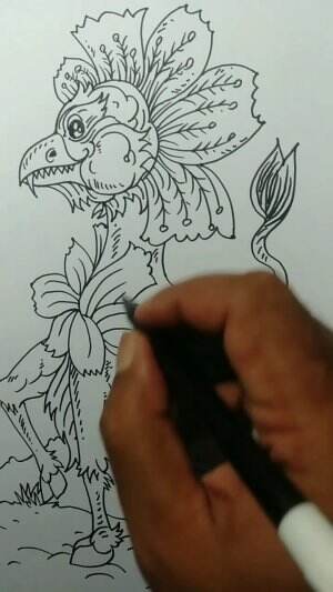 Yuk Belajar Menggambar Monster Burung Purba 