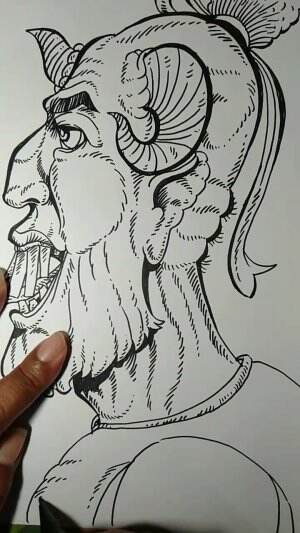 Adji Harto Official Menggambar Monster Jin Gladiator 