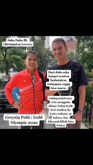 Perjuangan selama 12 Jam bolak balik dari Hotel ke Stadion Istora demi ketemu pemain IDOLA 💙💙 Juara Olimpiade Greysia Polii