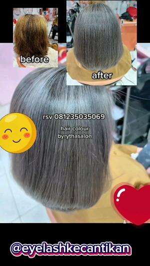 BEFORE-AFTER HAIR COLOUR BY RS BEAUTY HASILNYA BIKIN GAK NYESEL DEH😍🥰.#rctiplus #shortplus #haircolor #perawatan #beauty #kecantikan 