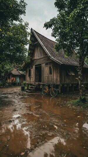 berasa balik ke tahun 90 an #tempodulu #suasanakampung #desa #waktudulu #lawas #sinetronviral 