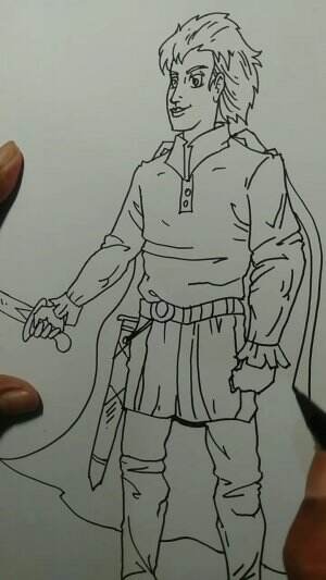 Cara Menggambar Pangeran Kerajaan Bersahabat Dengan Anak Naga