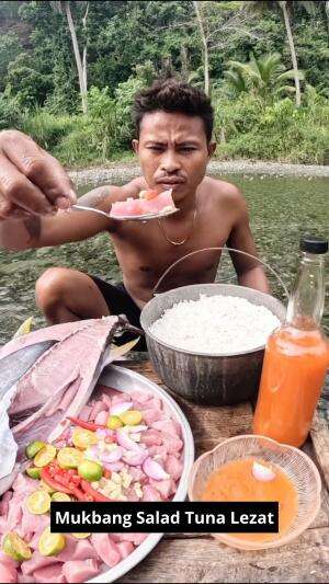 Mukbang Salad Tuna Lezat  #Mukbang #tuna #lezat #RCTIPlus 
