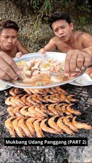 Mukbang Udang Panggang (PART 2)  #Mukbang #UDANG CABE HIJAU ALA @devitasari89 #yang suka udang merapat!! #RCTIPlus 