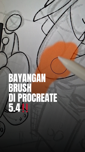 BAYANGAN BRUSH DI PROCREATE #procreate #illustration #art #digital 