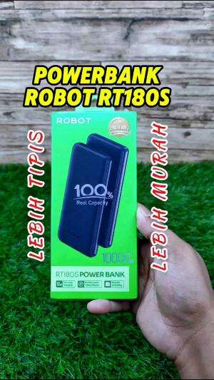 Power bank terbaru ROBOT RT180S kapasitas 10.000 mah ada 3 output, ukurannya lebih tipis dan harganya lebih murah. 

#robotrt180s #powerbank