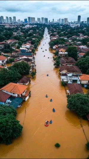 #Banjir #AI #ilustrasi 