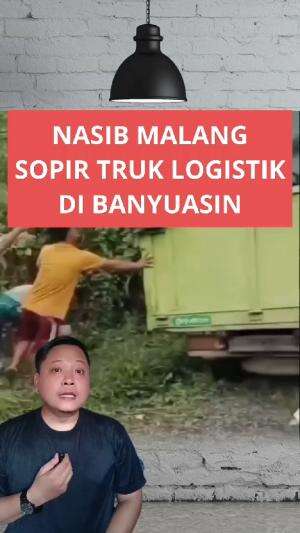 Nasib malang sopir truk saat mengalami kecelakaan di Banyuasin dimana barang logistik dijarah oleh oknum warga #sopirtruk #banyuasin 