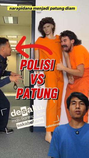 narapidana menjadi patung diam #patung #polisi #diam