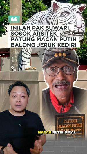 Inilah sosok pembuat patung macan putih viral di Kediri #patungmacan #kediri 