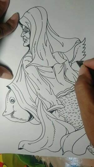 Yuk Belajar Menggambar Wanita Duyung Berhijab Guys