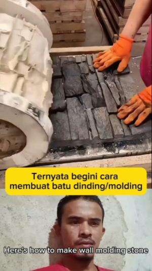 ternyata begini cara bikin batu dinding atau molding  #molding  #diy  #art 
