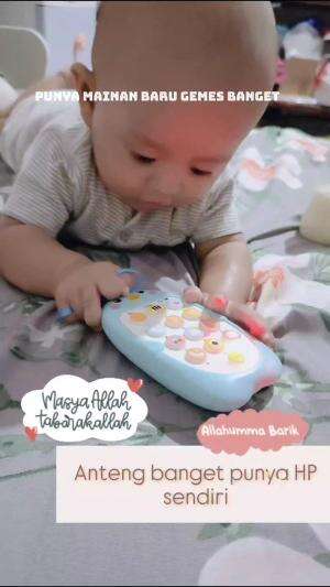 MasyaAllah lucu gemes banget sama mainan baru nya
 #MASYAALLAH ???
 #allahummabarik
 #bayilucu 