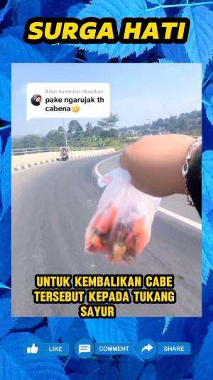 Wanita ini sampai rela berlari di siang hari yang panas, demi kembalikan sekantong cabe milik tukang sayur yang jatuh di tengah jalan.
