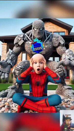 Little Spiderman finds Thor's hammer  #Spiderman  #Marvel #shortplus 