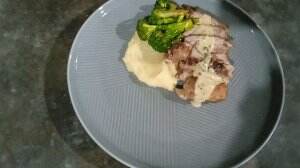 Pan seared tuna, sauted broccoli, mashed potato, garlic butter sauce.#onlineauditionmasterchefindonesia