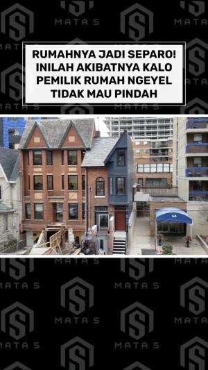 Rumahnya jadi separo! Inilah akibatnya kalo pemilik rumah ngeyel tidak mau pindah