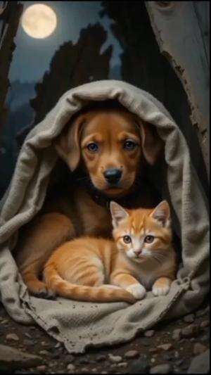 puppy and cat 
#animal
